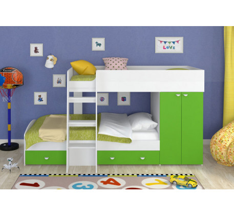 Детская двухъярусная кровать Голден Кидс-2, спальные места 200х90 см